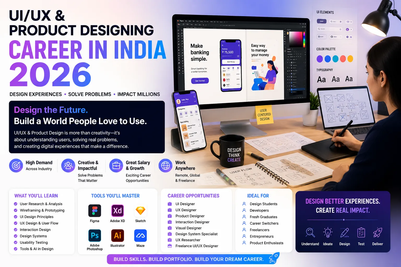 UI/UX Design & Product Design Career in India 2026: Salary, Opportunities & Future Scope