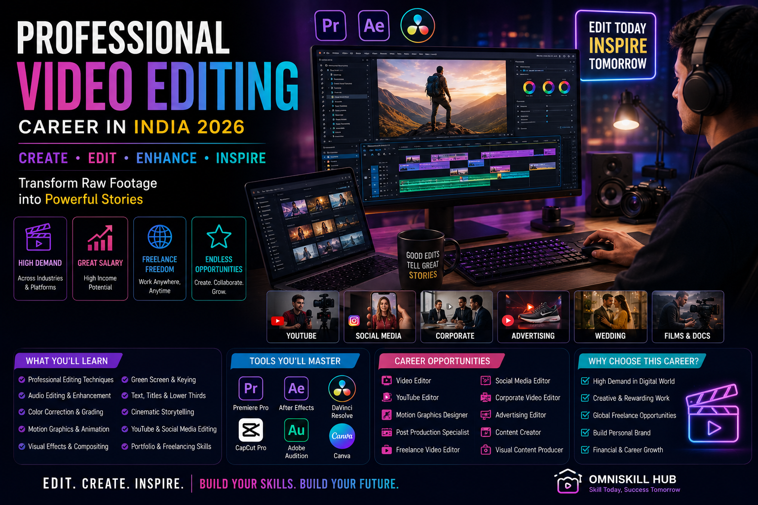 Professional Video Editing Career in India 2026: Salary, Opportunities & Future Scope